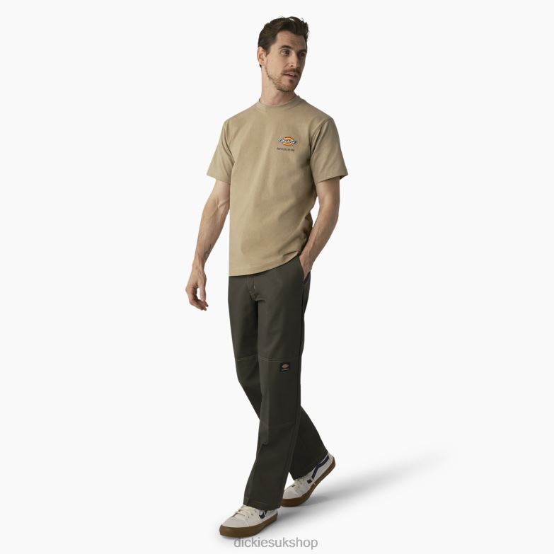 Skateboarding Regular Fit Chest Logo T-Shirt Men Dickies Desert Sand (DS) 88T84859 Apparel