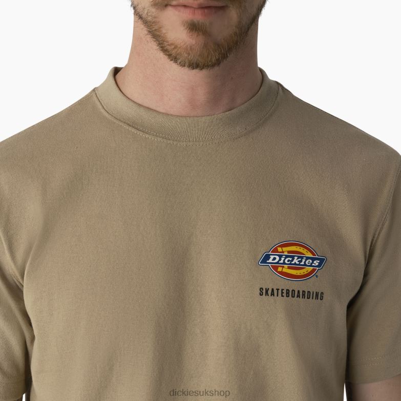 Skateboarding Regular Fit Chest Logo T-Shirt Men Dickies Desert Sand (DS) 88T84859 Apparel