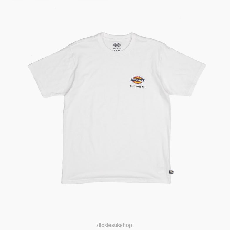 Skateboarding Regular Fit Chest Logo T-Shirt Men Dickies White (WH) 88T84862 Apparel