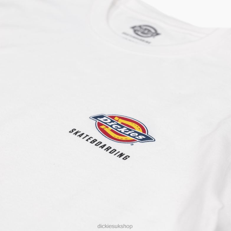 Skateboarding Regular Fit Chest Logo T-Shirt Men Dickies White (WH) 88T84862 Apparel