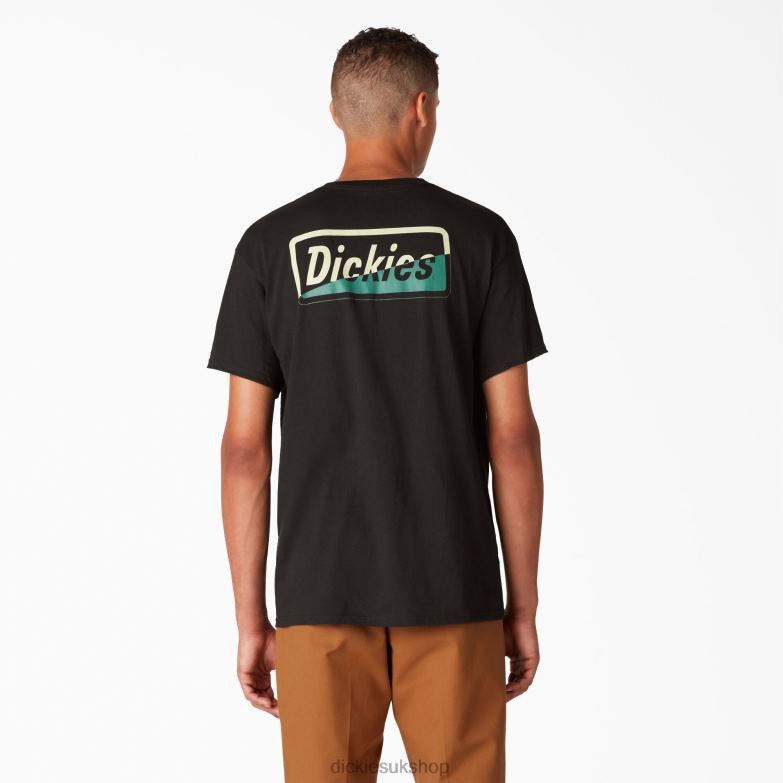 Skateboarding Split Graphic T-Shirt Men Dickies Black (BK) 88T84851 Apparel