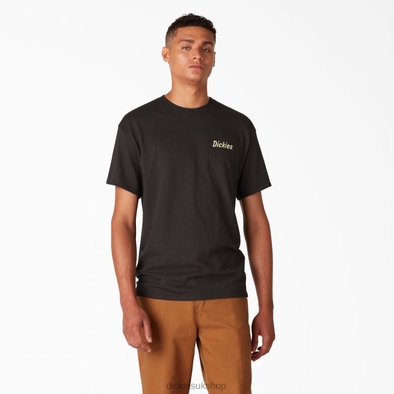 Skateboarding Split Graphic T-Shirt Men Dickies Black (BK) 88T84851 Apparel