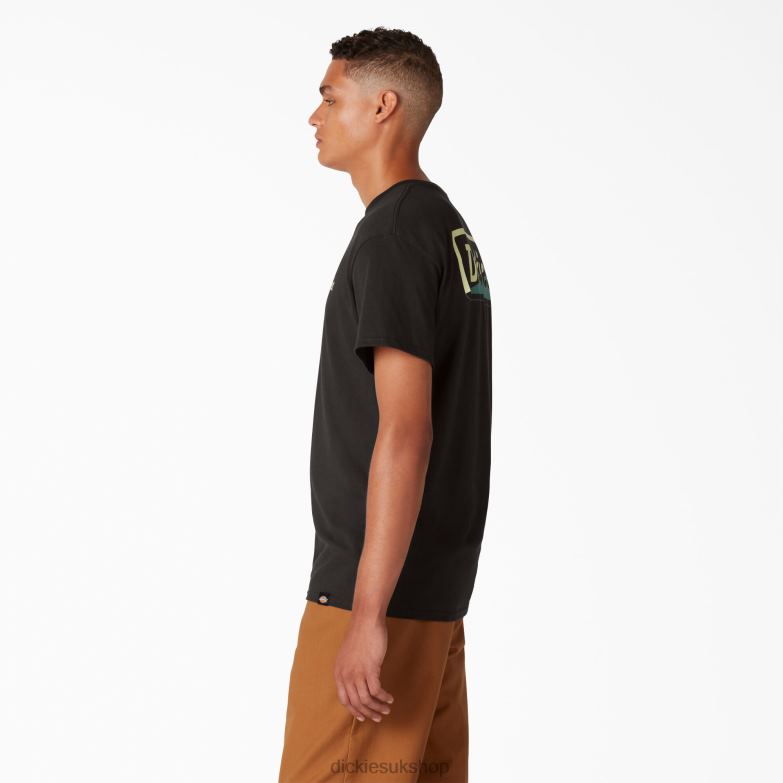 Skateboarding Split Graphic T-Shirt Men Dickies Black (BK) 88T84851 Apparel