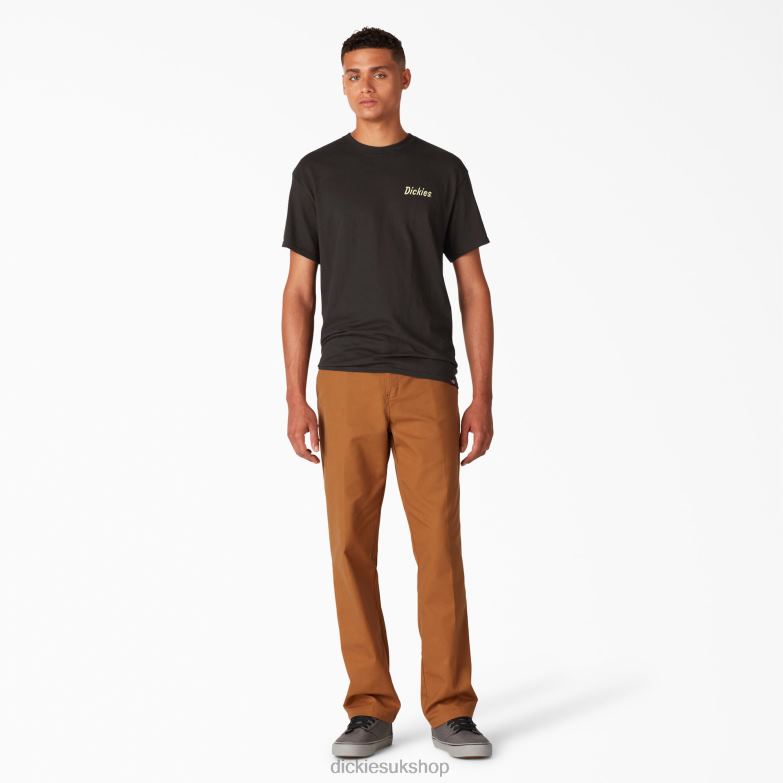 Skateboarding Split Graphic T-Shirt Men Dickies Black (BK) 88T84851 Apparel