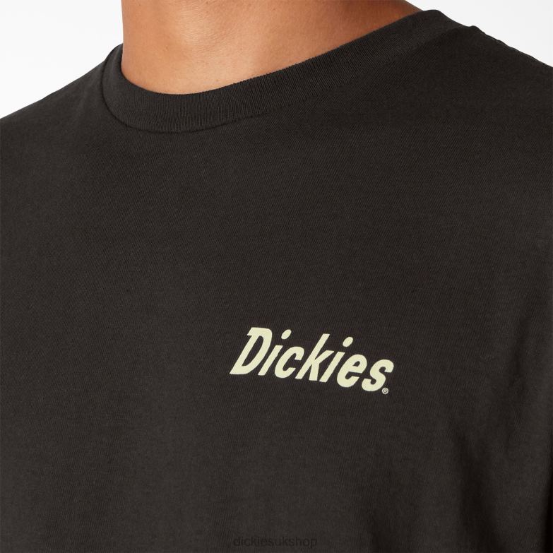 Skateboarding Split Graphic T-Shirt Men Dickies Black (BK) 88T84851 Apparel