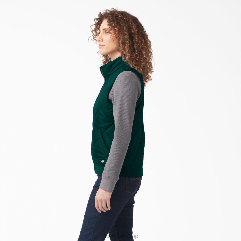 Quilted Vest Women Dickies Forest Green (FT) 88T842297 Apparel