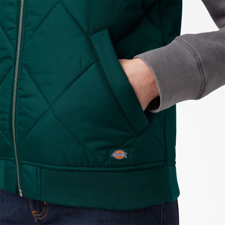 Quilted Vest Women Dickies Forest Green (FT) 88T842297 Apparel