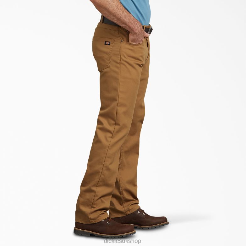 Regular Fit Duck Pants Men Dickies Stonewashed Brown Duck (SBD) 88T84135 Work Apparel