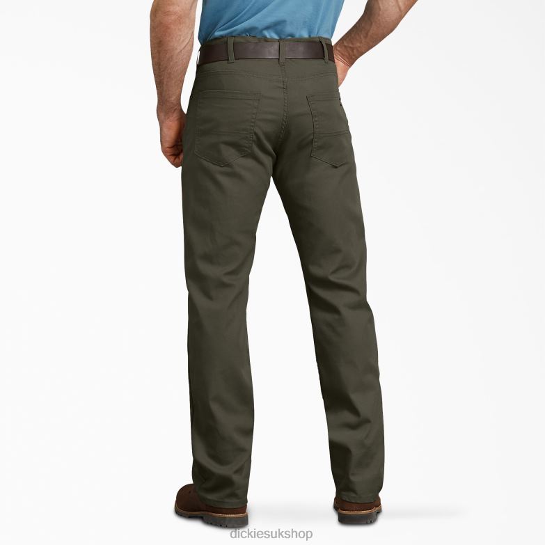 Regular Fit Duck Pants Men Dickies Stonewashed Moss Green (SMS) 88T84138 Work Apparel