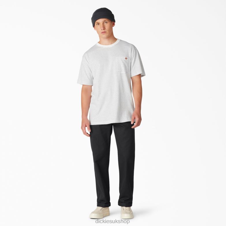 Regular Fit Twill Cuffed Work Pants Men Dickies Black (BKX) 88T84287 Work Apparel