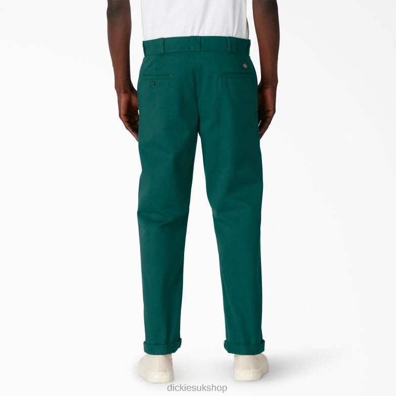 Regular Fit Twill Cuffed Work Pants Men Dickies Forest Green (FT) 88T84288 Work Apparel