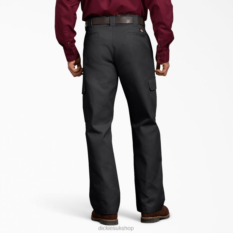 Relaxed Fit Cargo Work Pants Men Dickies Black (BK) 88T84126 Work Apparel