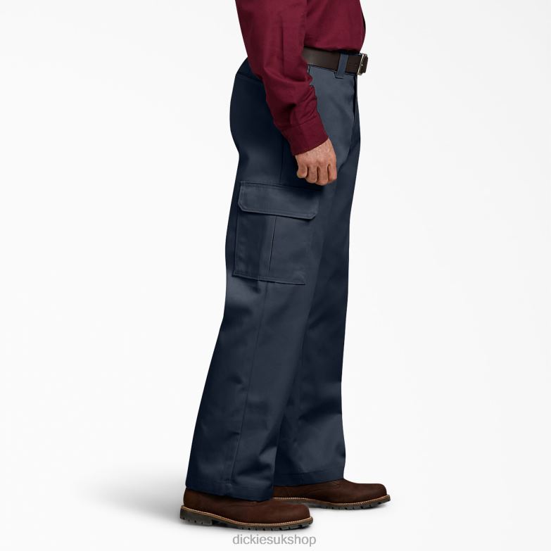 Relaxed Fit Cargo Work Pants Men Dickies Dark Navy (DN) 88T84127 Work Apparel