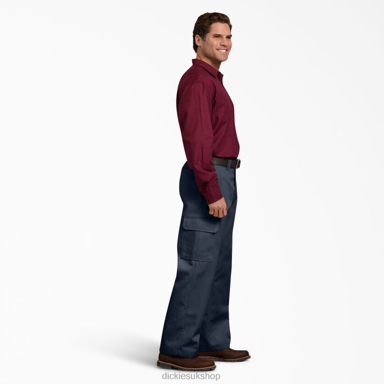 Relaxed Fit Cargo Work Pants Men Dickies Dark Navy (DN) 88T84127 Work Apparel