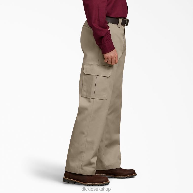 Relaxed Fit Cargo Work Pants Men Dickies Desert Sand (DS) 88T84128 Work Apparel