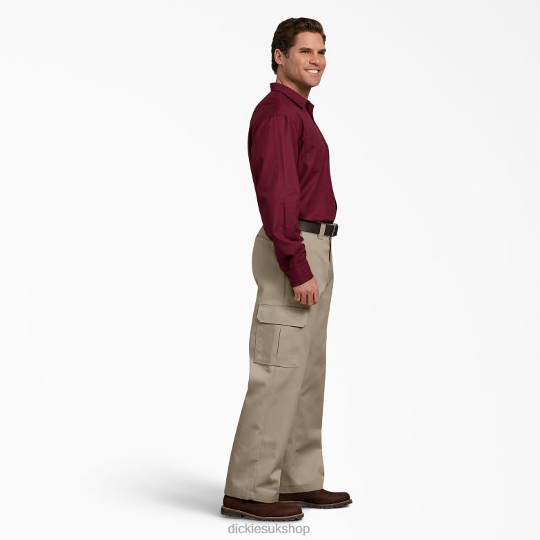 Relaxed Fit Cargo Work Pants Men Dickies Desert Sand (DS) 88T84128 Work Apparel