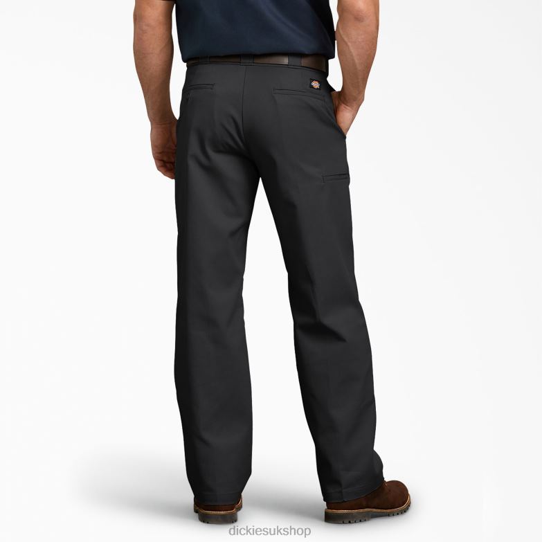Relaxed Fit Double Knee Work Pants Men Dickies Black (BK) 88T84180 Work Apparel