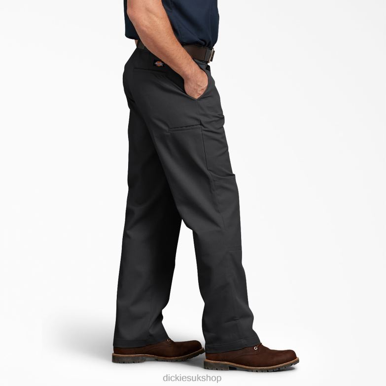 Relaxed Fit Double Knee Work Pants Men Dickies Black (BK) 88T84180 Work Apparel
