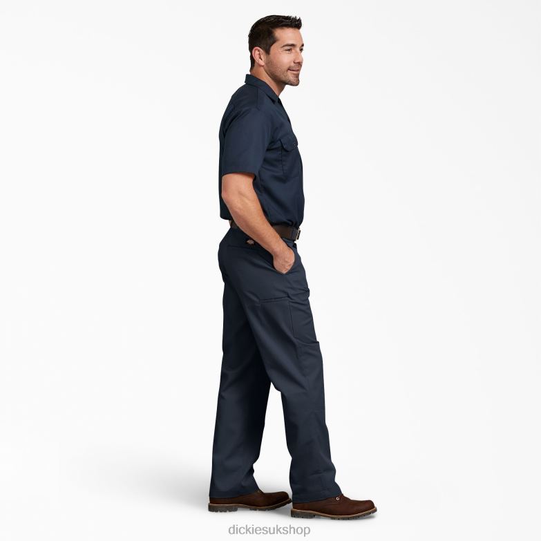Relaxed Fit Double Knee Work Pants Men Dickies Dark Navy (DN) 88T84181 Work Apparel