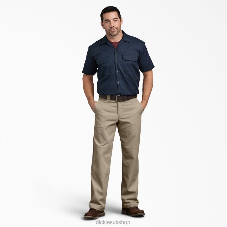 Relaxed Fit Double Knee Work Pants Men Dickies Desert Sand (DS) 88T84182 Work Apparel