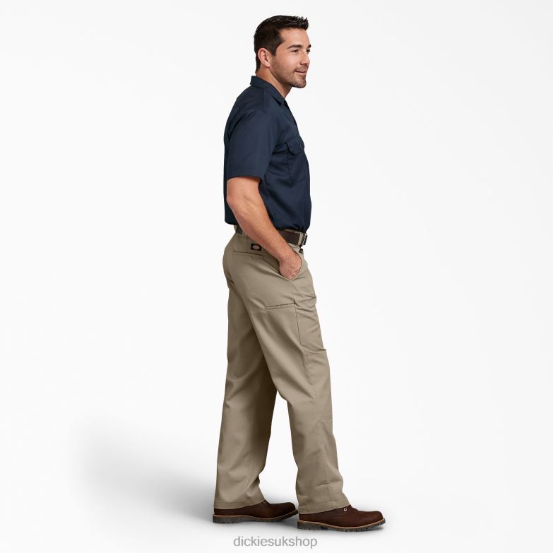 Relaxed Fit Double Knee Work Pants Men Dickies Desert Sand (DS) 88T84182 Work Apparel