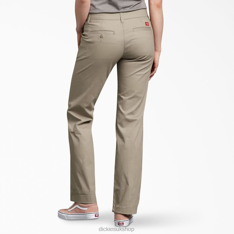 Relaxed Fit Pants Women Dickies Desert Sand (DS) 88T841747 Work Apparel