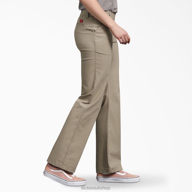 Relaxed Fit Pants Women Dickies Desert Sand (DS) 88T841747 Work Apparel