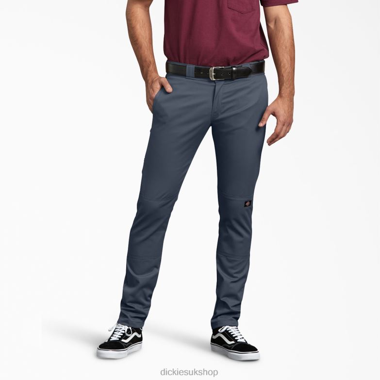 Skinny Fit Double Knee Work Pants Men Dickies Dark Navy (DN) 88T8443 Work Apparel