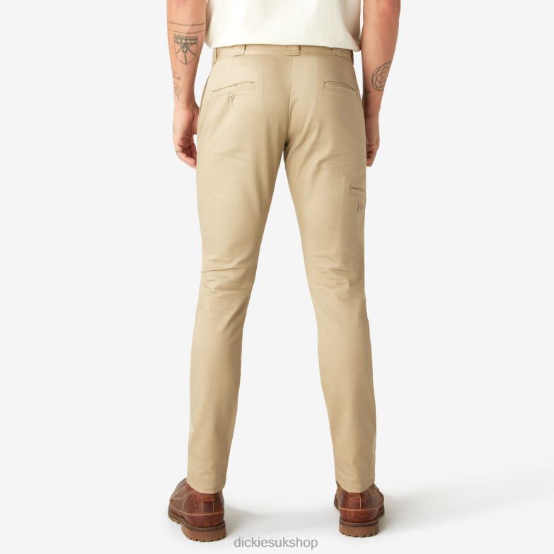 Skinny Fit Double Knee Work Pants Men Dickies Desert Sand (DS) 88T8444 Work Apparel