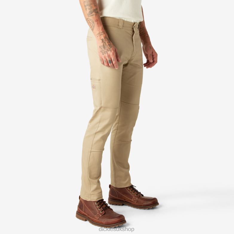 Skinny Fit Double Knee Work Pants Men Dickies Desert Sand (DS) 88T8444 Work Apparel
