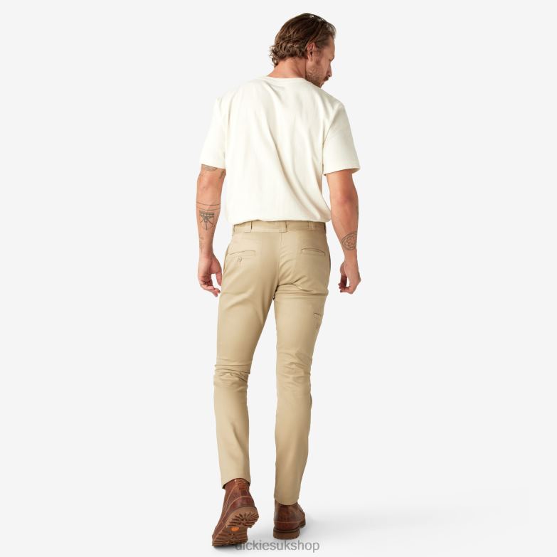 Skinny Fit Double Knee Work Pants Men Dickies Desert Sand (DS) 88T8444 Work Apparel