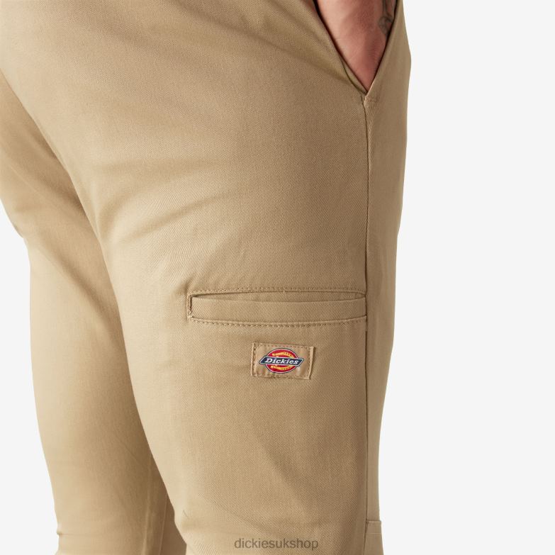 Skinny Fit Double Knee Work Pants Men Dickies Desert Sand (DS) 88T8444 Work Apparel