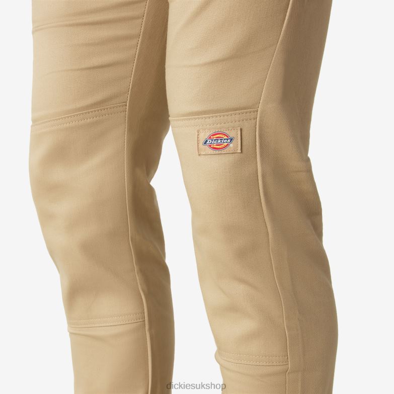 Skinny Fit Double Knee Work Pants Men Dickies Desert Sand (DS) 88T8444 Work Apparel