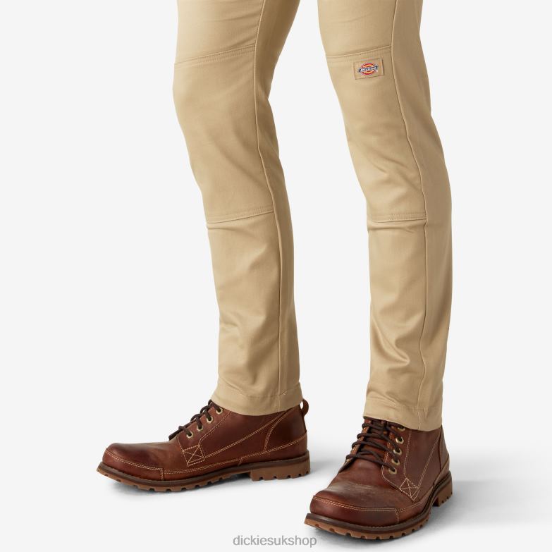 Skinny Fit Double Knee Work Pants Men Dickies Desert Sand (DS) 88T8444 Work Apparel