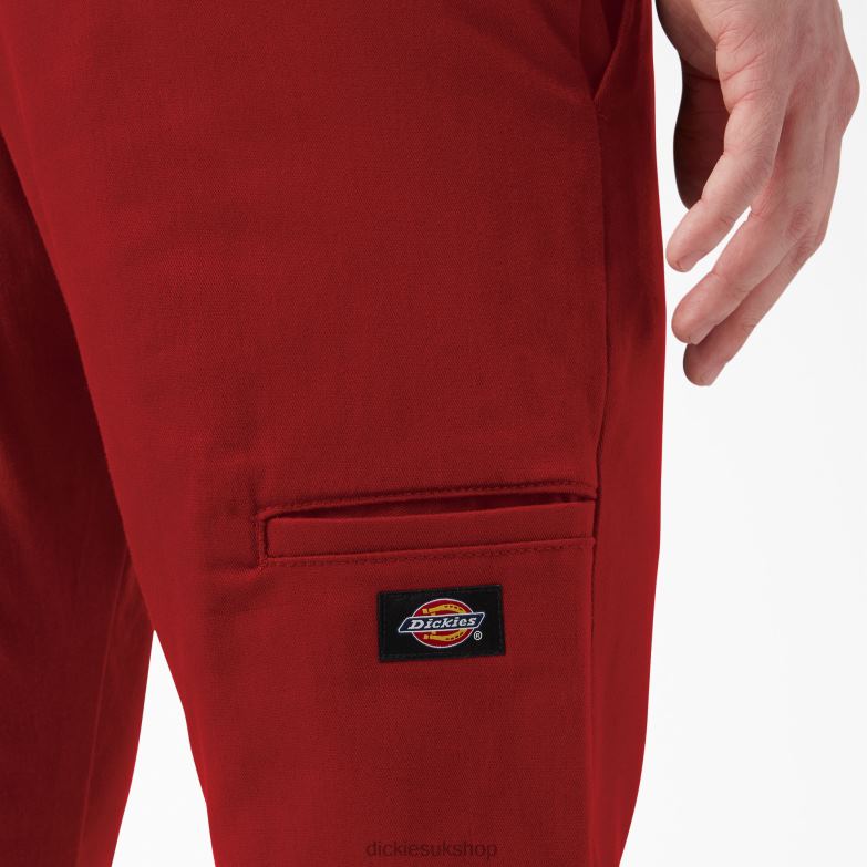Skinny Fit Double Knee Work Pants Men Dickies English Red (ER) 88T8445 Work Apparel