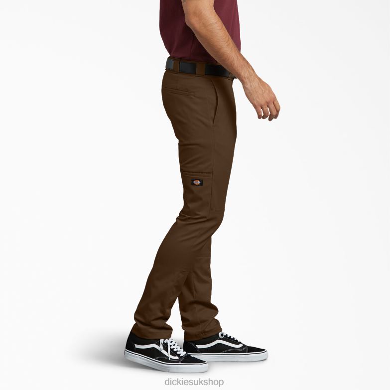 Skinny Fit Double Knee Work Pants Men Dickies Timber Brown (TB) 88T8448 Work Apparel