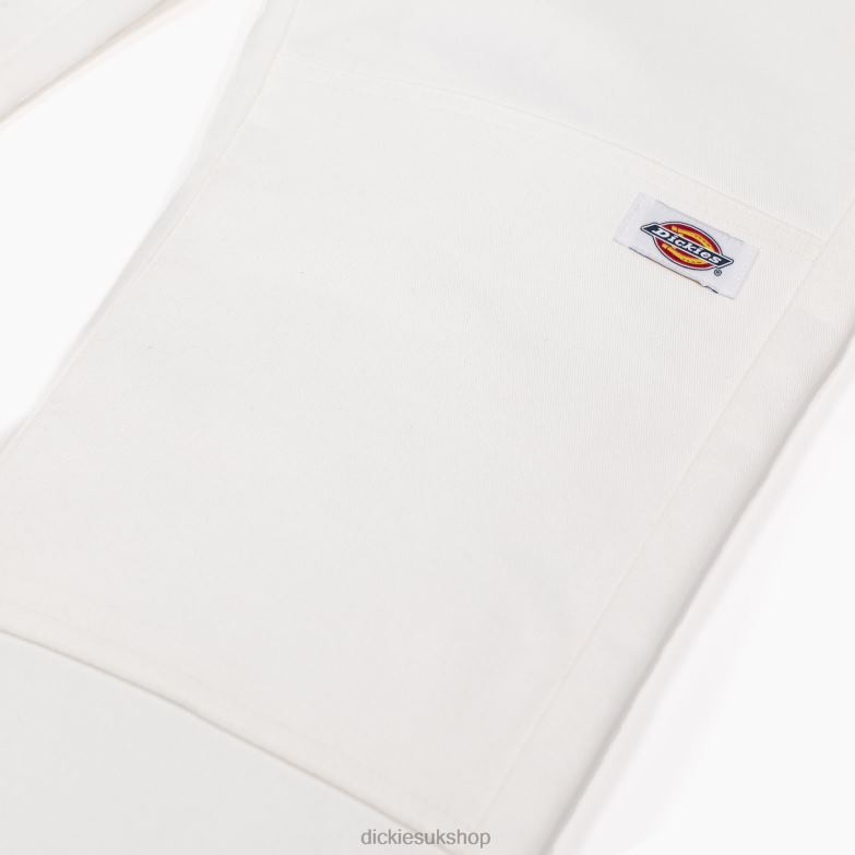 Skinny Fit Double Knee Work Pants Men Dickies White (WH) 88T8449 Work Apparel