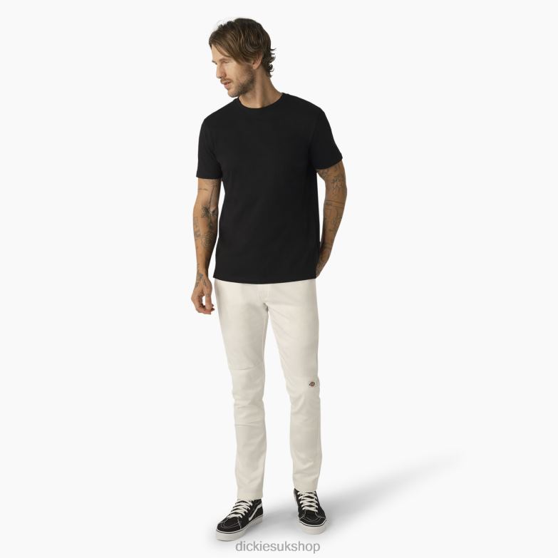 Skinny Fit Double Knee Work Pants Men Dickies White (WH) 88T8449 Work Apparel