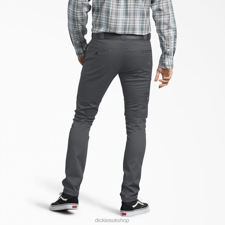 Skinny Fit Work Pants Men Dickies Charcoal Gray (CH) 88T84148 Work Apparel
