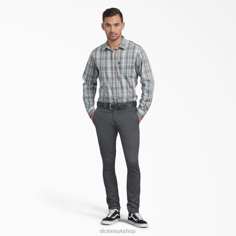 Skinny Fit Work Pants Men Dickies Charcoal Gray (CH) 88T84148 Work Apparel
