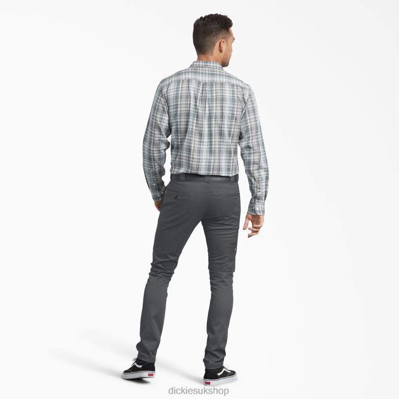 Skinny Fit Work Pants Men Dickies Charcoal Gray (CH) 88T84148 Work Apparel