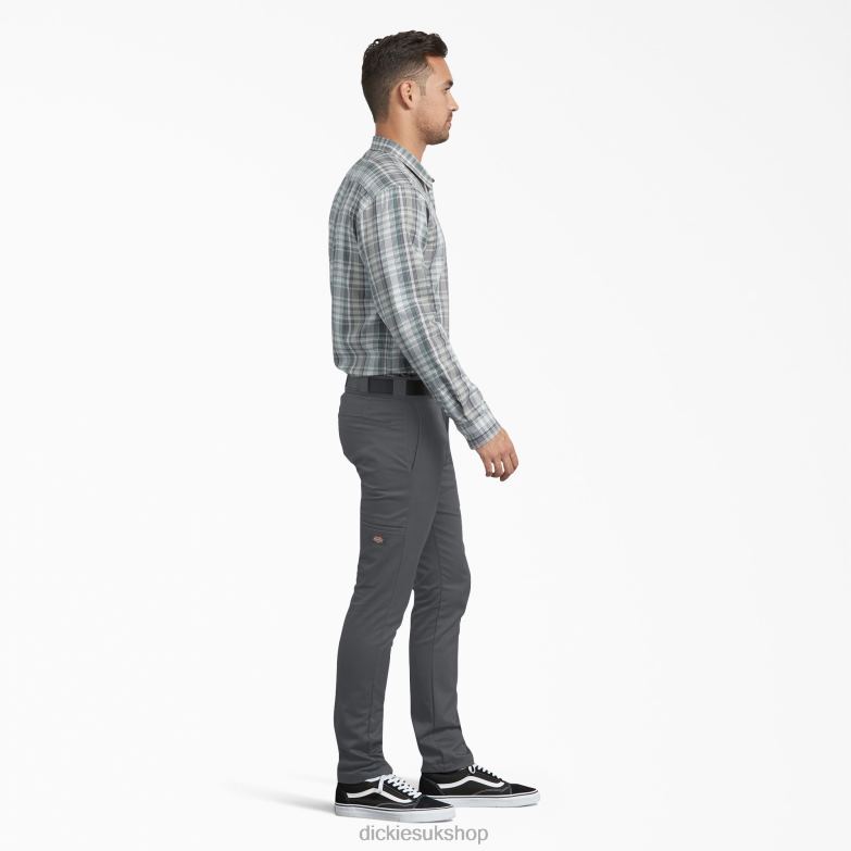 Skinny Fit Work Pants Men Dickies Charcoal Gray (CH) 88T84148 Work Apparel
