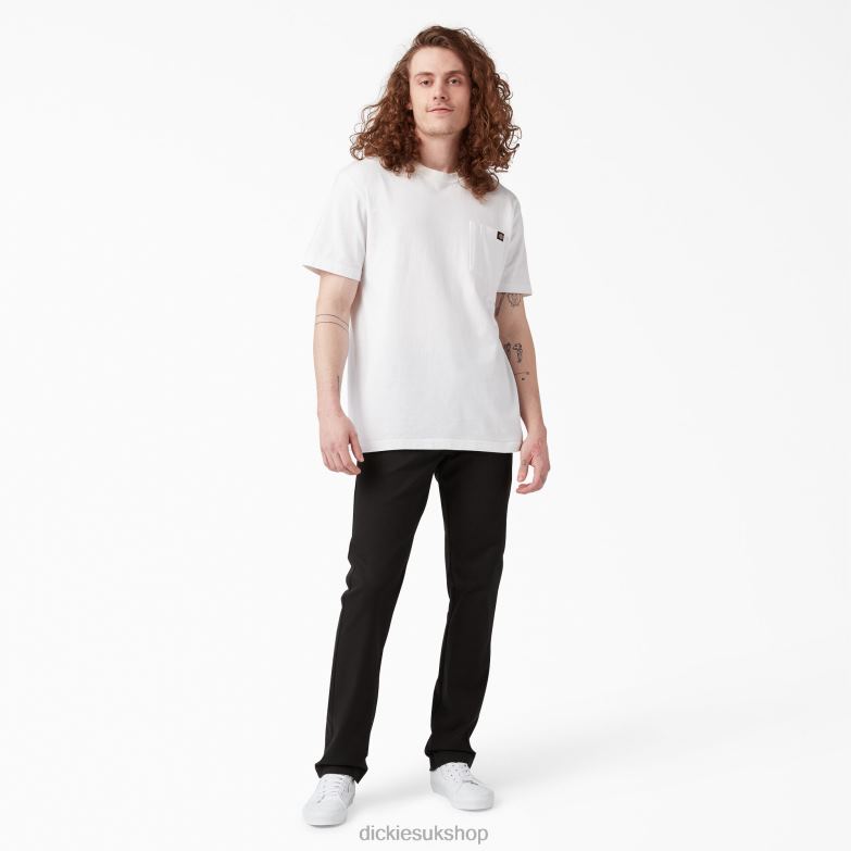 Slim Fit Skinny Leg Twill Work Pants Men Dickies Black (BK) 88T84229 Work Apparel