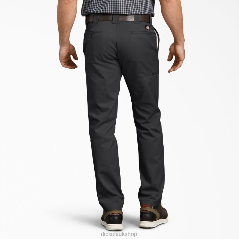 Slim Fit Tapered Leg Multi-Use Pocket Work Pants Men Dickies Black (BK) 88T84108 Work Apparel