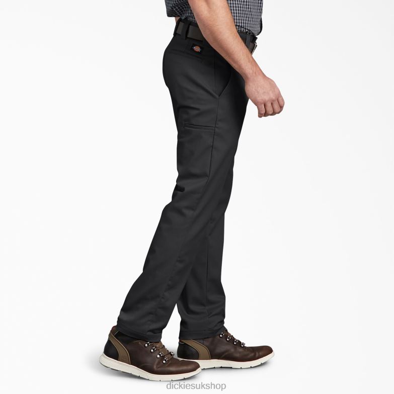 Slim Fit Tapered Leg Multi-Use Pocket Work Pants Men Dickies Black (BK) 88T84108 Work Apparel