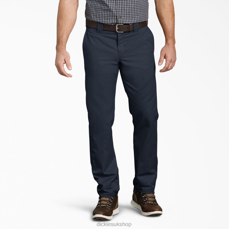 Slim Fit Tapered Leg Multi-Use Pocket Work Pants Men Dickies Dark Navy (DN) 88T84109 Work Apparel