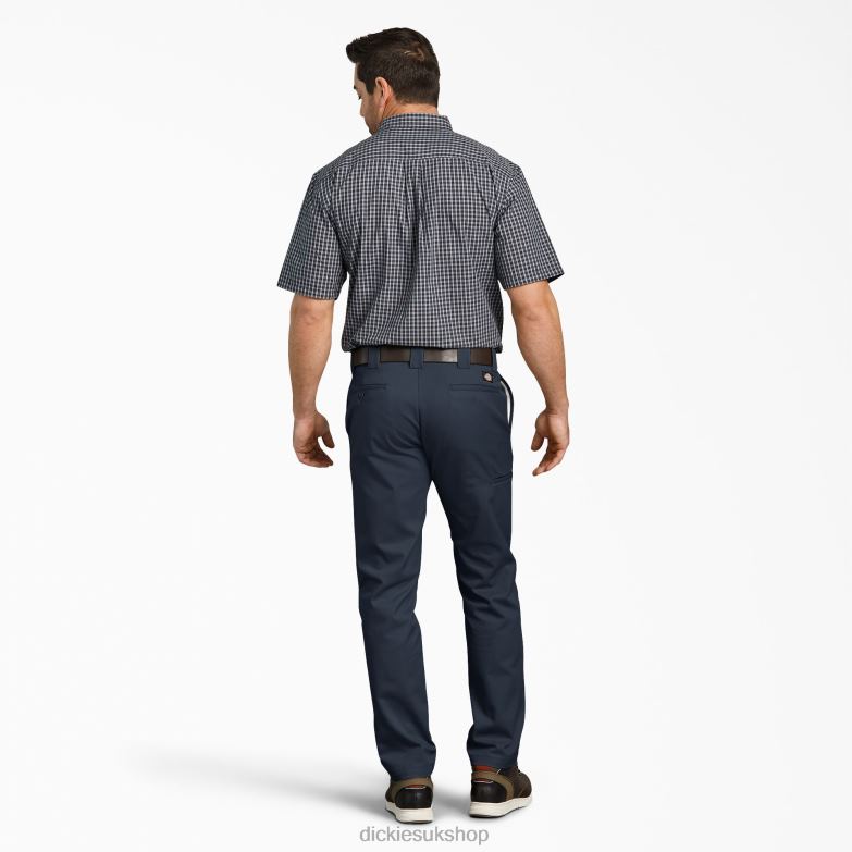 Slim Fit Tapered Leg Multi-Use Pocket Work Pants Men Dickies Dark Navy (DN) 88T84109 Work Apparel