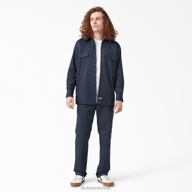 Slim Fit Tapered Leg Multi-Use Pocket Work Pants Men Dickies Dark Navy (DN) 88T84109 Work Apparel