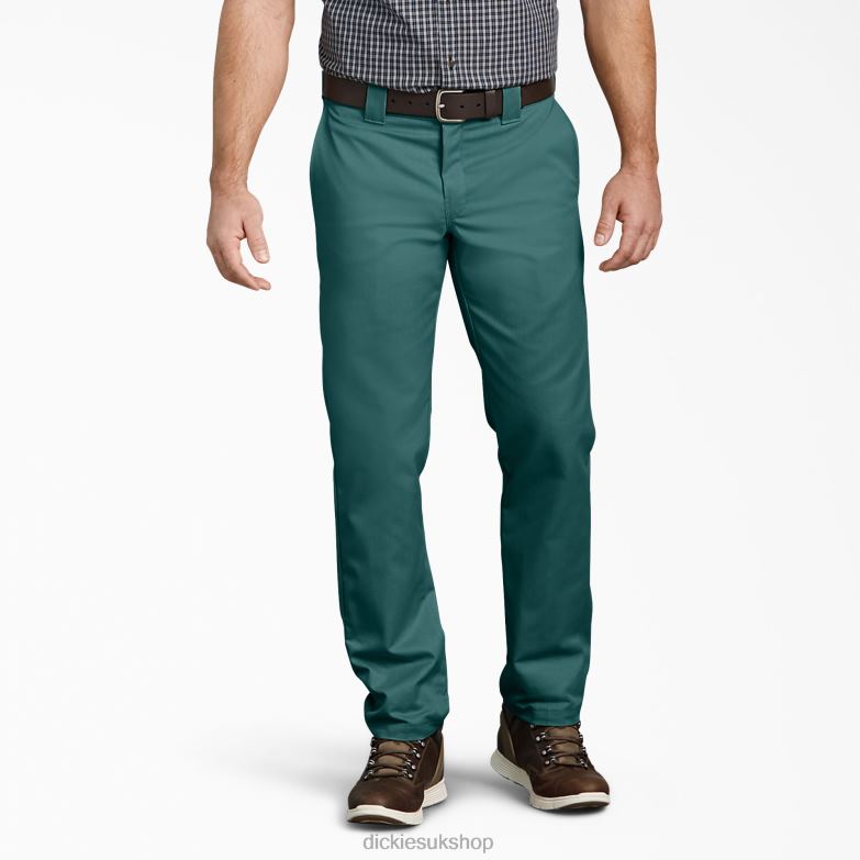 Slim Fit Tapered Leg Multi-Use Pocket Work Pants Men Dickies Lincoln Green (LN) 88T84111 Work Apparel