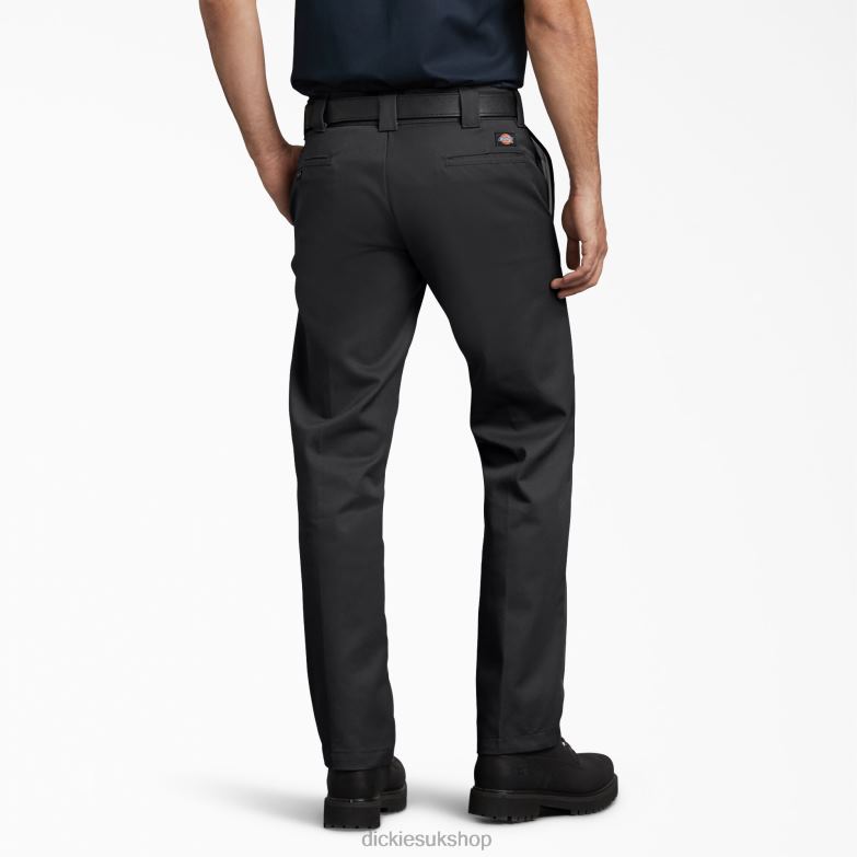 Slim Fit Work Pants Men Dickies Black (BK) 88T84113 Work Apparel
